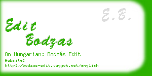 edit bodzas business card